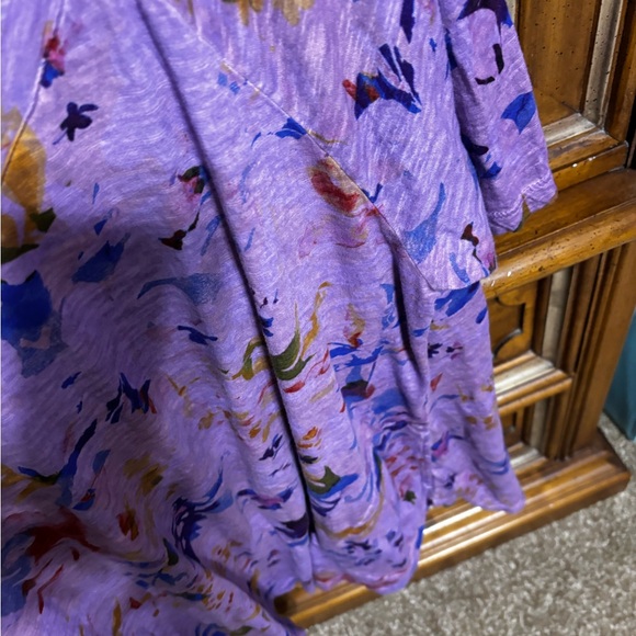 LOGO by Lori Goldstein Women's Multicolor Abstract Top - Picture 4 of 4